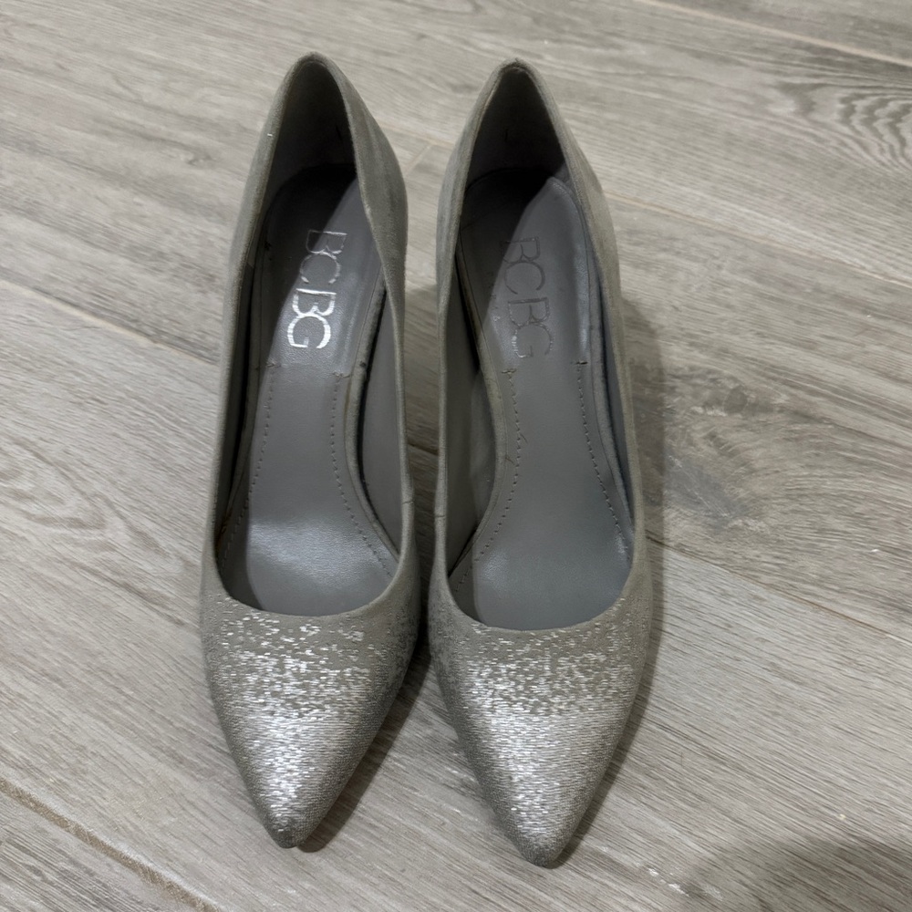 BCBG Women's Silver Pumps